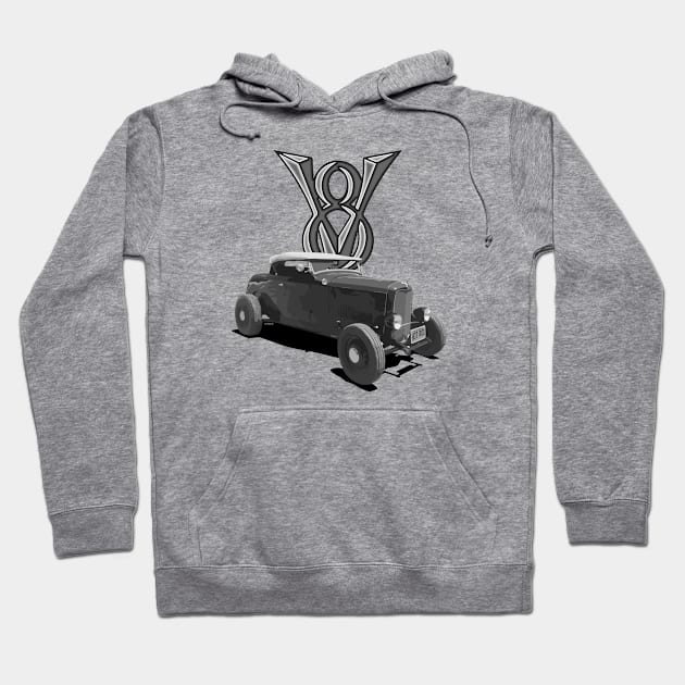 1932 Ford V8 Roadster Hot Rod Hoodie by hotroddude